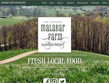 Tablet Screenshot of malabarfarmrestaurant.com